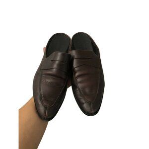 Kallmeyer X Modern Vice NY Womens Dark Brown Leather Loafer Mule Flats Size 7.5